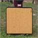 Aktive Mesa plegable aluminio bambú con 4 taburetes Negro/ Madera