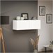 Armario mural efecto madera Blanco Brillo