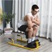 3-en-1 Profundo Sissy Squat Acero y EVA HOMCOM Amarillo