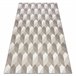 Alfombra de cuerda sisal FLAT Cubos 3D 200x290 Beige