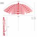 Aktive Sombrilla de playa 8 varillas inclinable Aktive Sombrilla de playa 8 varillas inclinable Rojo