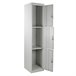 Armario de metal  con 3 puertas. Gris