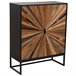 Armario de madera y metal de 2 puertas Negro
