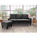 Sofa + Puff Convertible en Chaise Longue New Vika Negro