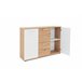 Aparador con 2 puertas y 4 cajones JACKY Blanco/ Madera