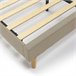 Estructura de cama tapizada Lauren 140x190 Beige