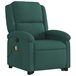 Sillón Reclinable De Masaje Elevable Verde Oscuro