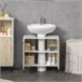 Armario de Baño Melamina de Madera, Acero kleankin, hogar - baño 60 Marron
