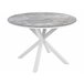 Beliani Conjunto de comedor MALETTO/COSOLETO Blanco/ Gris