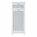 Mueble para ropa sucia Karlsøy con cesto extraíble MDF Blanco