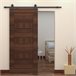 Montaje Puerta Corredera Acero de Carbono HOMCOM 200 Marron