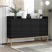 Aparador, 4 puertas, mueble comedor, comedor, sala, cocina 120 Negro