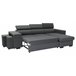 Chaise longue con cama NORWAY reversible 3 plazas gris Gris