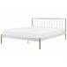 Beliani Cama con somier Metal MAURS 187x209 Blanco