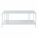 Mesa de centro Kumlinge rectangular con 1 estante metal 110x55 Blanco