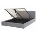 Beliani Cama con somier Poliéster DREUX 151x214 Gris Claro