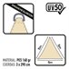 Toldo triangular sombreo Aktive Garden color crema Crema
