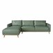 ANGEL CERDÁ Sofá chaise longue izquierda piel Verde