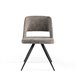 ANGEL CERDA Silla comedor tapizada tela gris Negro