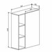 Aparador Donna 1 Puerta 4 Estantes Estilo Nórdico Blanco/ Madera