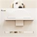 Comedero Perros Elevado MDF, Acero PawHut Blanco