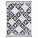 Alfombra MAROC P662 Diamantes Franjas Bereber marroquí Shaggy 140x190 Negro