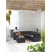 Set jardín OASIS con sofá rinconera 5 plazas y mesa de centro Grafito