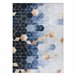Alfombra lavable ANDRE 1216 Cubo Geométrico 160x220 Azul