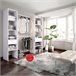 Vestidor Suit  columnas +  cajones Blanco