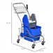 Cubo de Fregona Plástico PP, Metal HOMCOM Azul