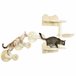 Estanterías para Gatos Aglomerado de Madera, Poliéster PawHut Estanterías para Gatos Aglomerado de Madera, Poliéster PawHut Crudo