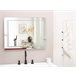 Beliani Espejo de baño WASSY Gris
