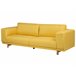Beliani Sofá de 3 plazas Poliéster NIVALA Beliani Sofá de 3 plazas Poliéster NIVALA Amarillo