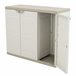 Armario bajo de exterior con 2 puertas y 2 estantes regulables Armario bajo de exterior con 2 puertas y 2 estantes regulables Beige