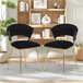 2 piezas, silla de comedor, silla de cocina, silla de salón Negro