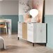 Aparador de Salón Comedor Tokio Estilo Nórdico Blanco/ Madera
