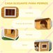 Casa para Perros Madera de Abeto PawHut Naranja