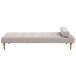 Beliani Chaise longue Poliéster NIORT Beige