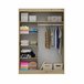 Armario TOUCH II puertas correderas con espejo 150x215cm Roble
