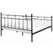 Beliani Cama con somier Metal LYNX 141x209 Negro