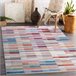Alfombra lavable ANDRE 2295 Rayas 120x170 Rosa