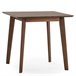 Juego de mesa y 4 sillas de comedor Corzo 80x80 Nogal