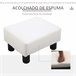 Reposapiés Otomano PU, Plástico HOMCOM Blanco