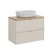 Conjunto de muebles con lavabo y columna Alba 80 Conjunto de muebles con lavabo y columna Alba 80 Beige