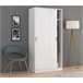 Armario 2 puertas efecto madera 100 Blanco