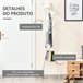 Perchero de Pie Metálico Metal, MDF HOMCOM Blanco