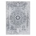 Alfombra lavable ANDRE 1072 Rosetón vintage 120x170 Blanco/ Gris