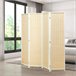 Biombo Separador Madera de Pino, Bambú HOMCOM, hogar - decoración Blanco