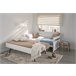 Cama nido 90x190 con somier DUPLEX Blanco