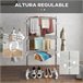 Tendedero Plegable ABS y Acero Inoxidable HOMCOM Gris